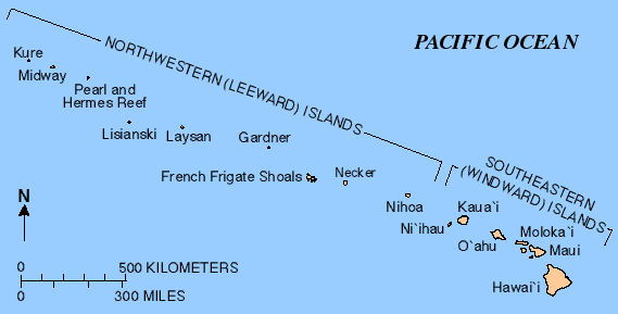 Hawaii fun facts: Hawaiian island chain. The only U.S. state made up of islands.