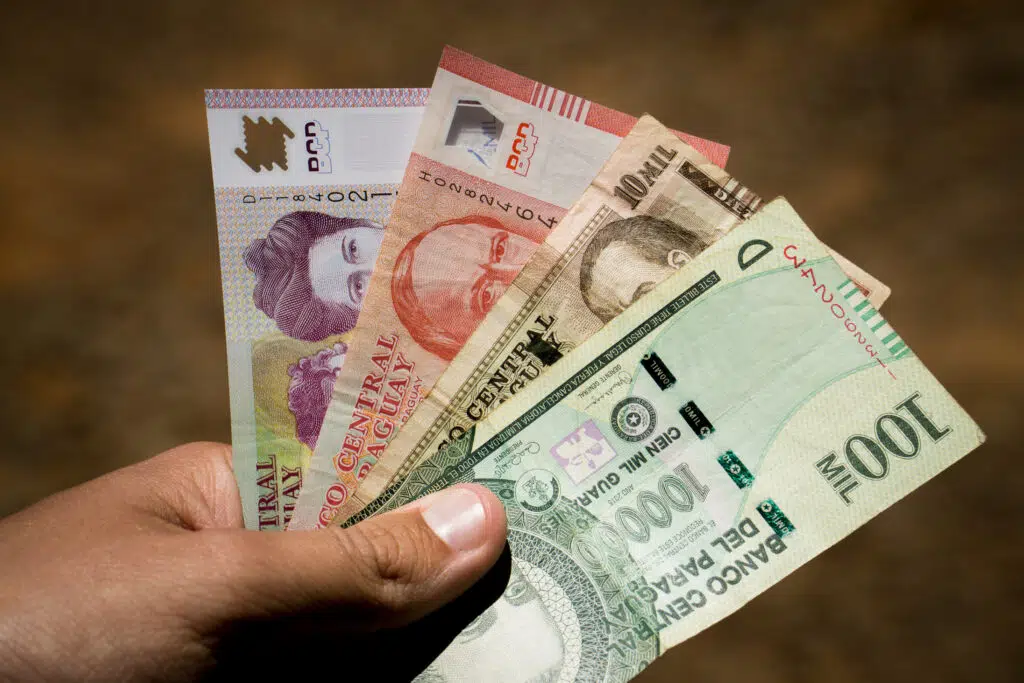 Paraguay's guaraní bank notes.