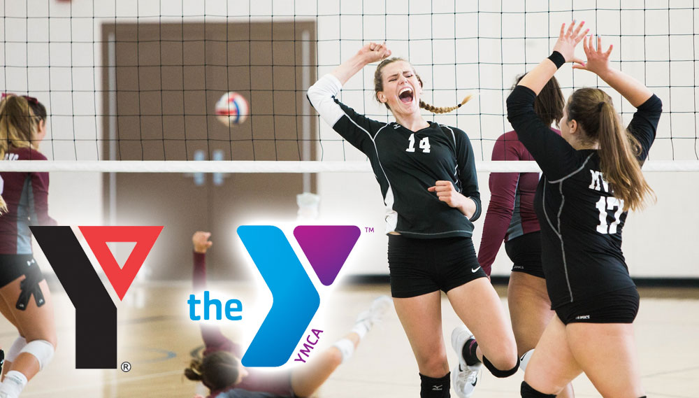 The YMCA logo has changed over time but volleyball remains the same!